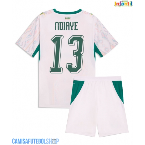Camisa de time de futebol Senegal Iliman Ndiaye #13 Replicas 1º Equipamento Infantil Mundo 2026 Manga Curta (+ Calças curtas)